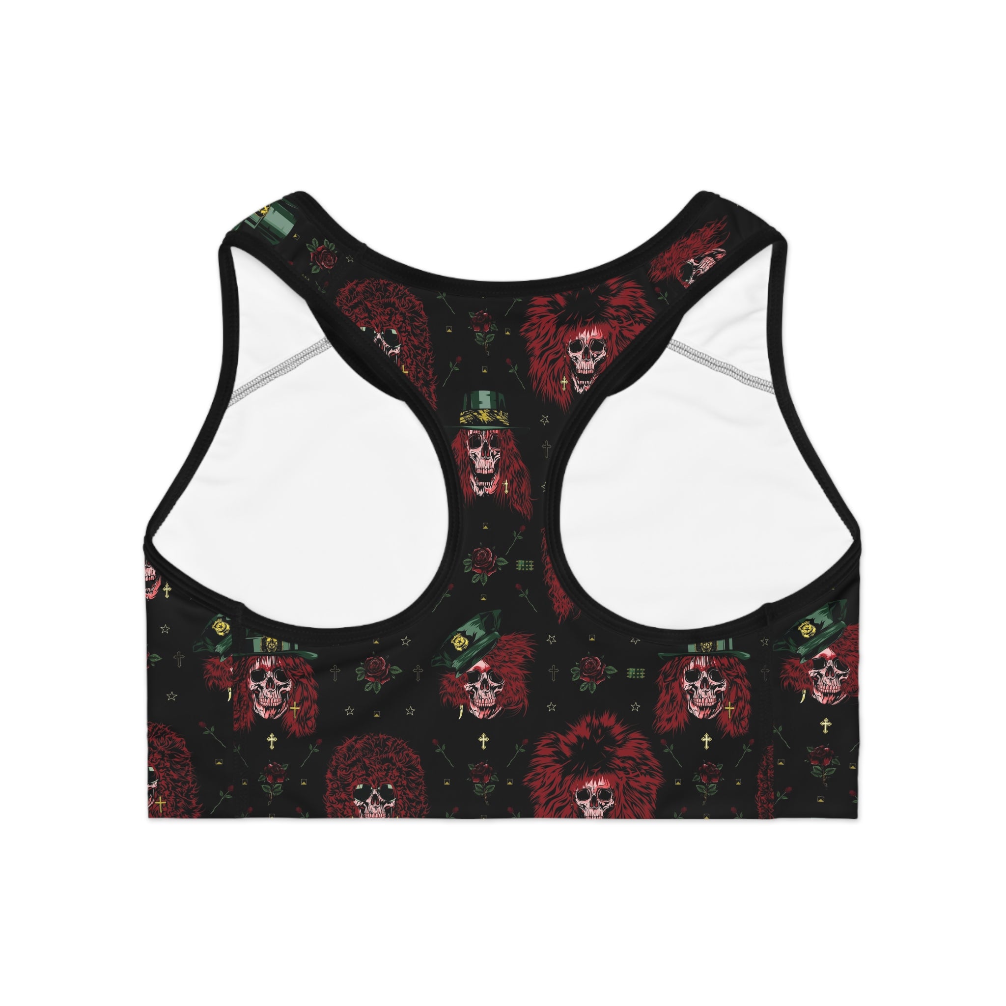 Rock N Roll Never Gets Old Skull Sports Bra
